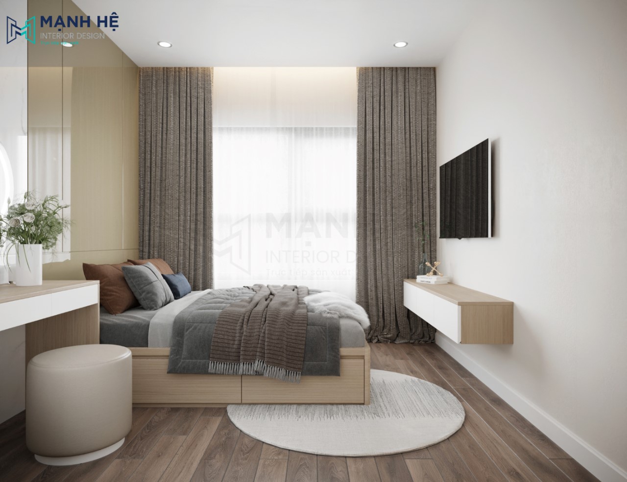 Giường ngủ có hộc kéo gia tăng không gian lưu trữ đồ đạc