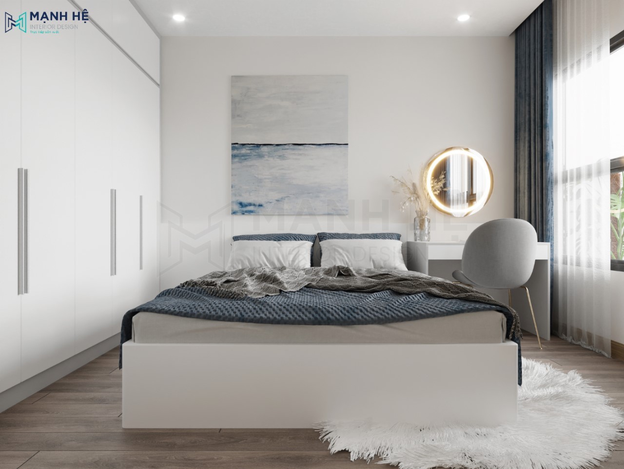 Bố trí nội thất phòng ngủ nhỏ cho bé trai