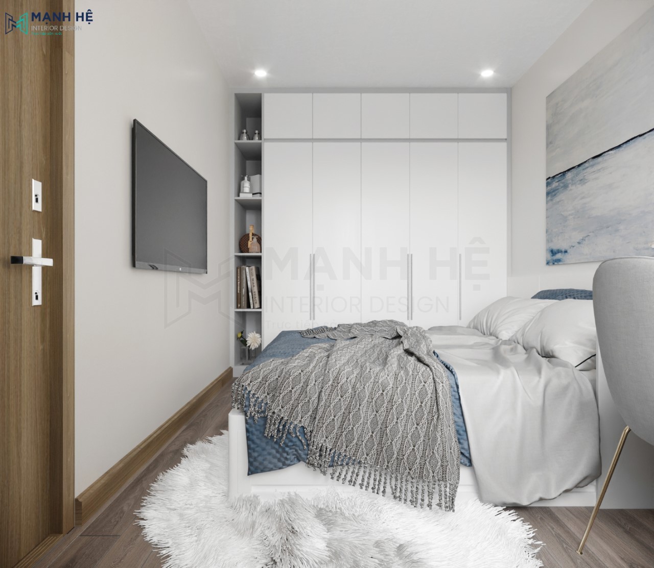 Thiết kế tủ quần áo âm tường tối ưu diện tích