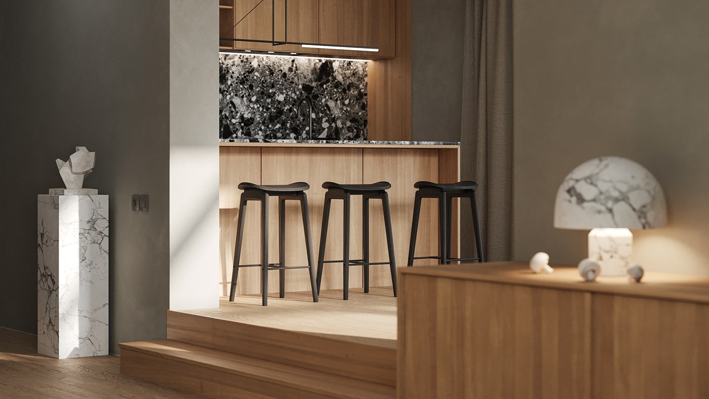 Decor phòng khách và nhà bếp