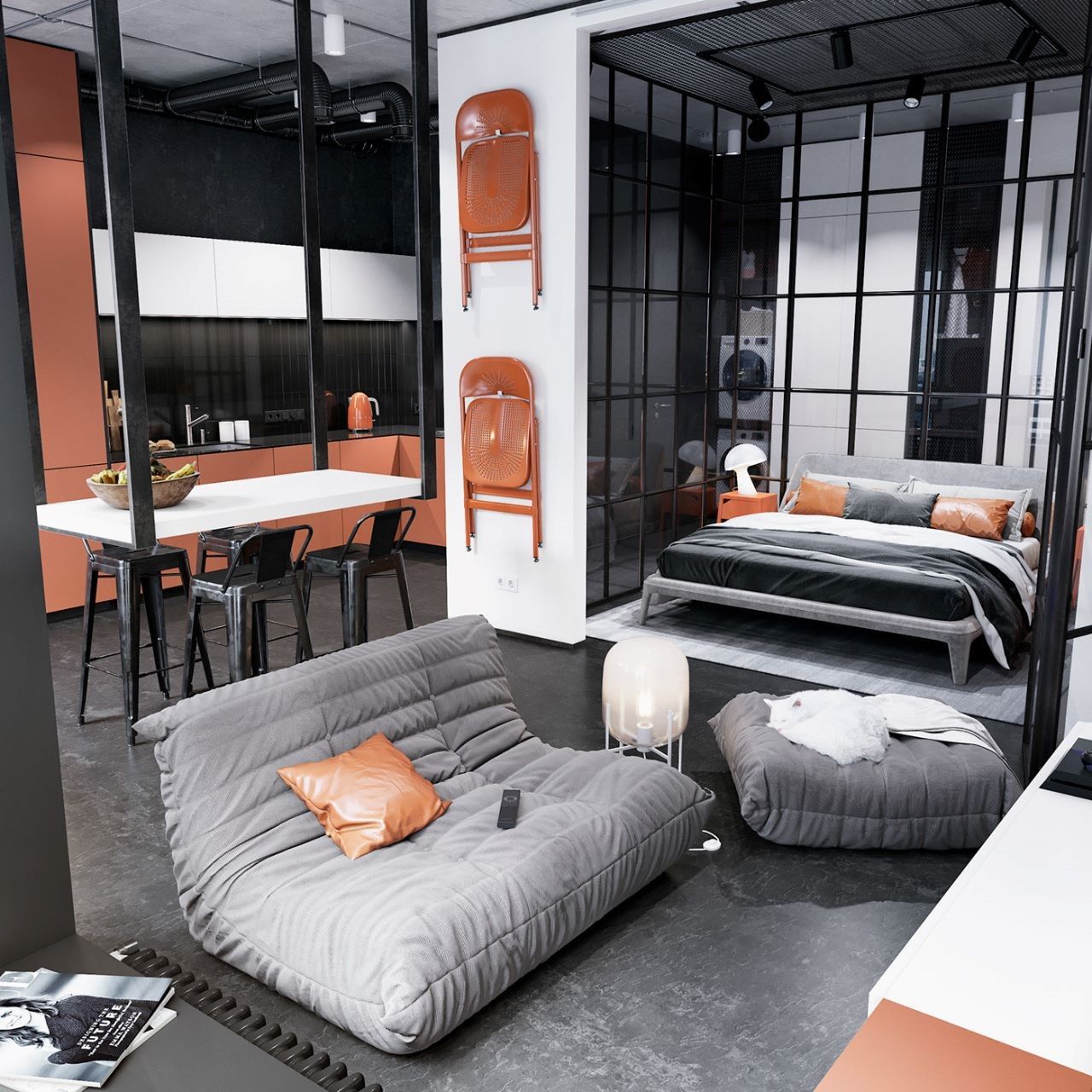 Mẫu căn hộ studio hiện đại