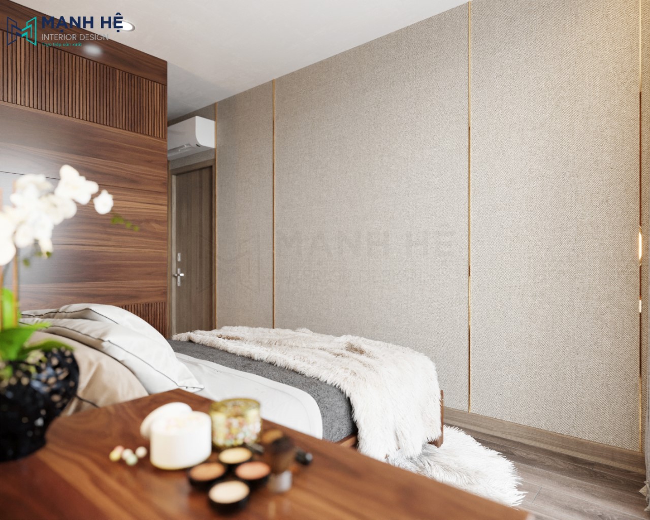Sử dụng giấy dán tường chần chỉ theo phong cách hiện đại