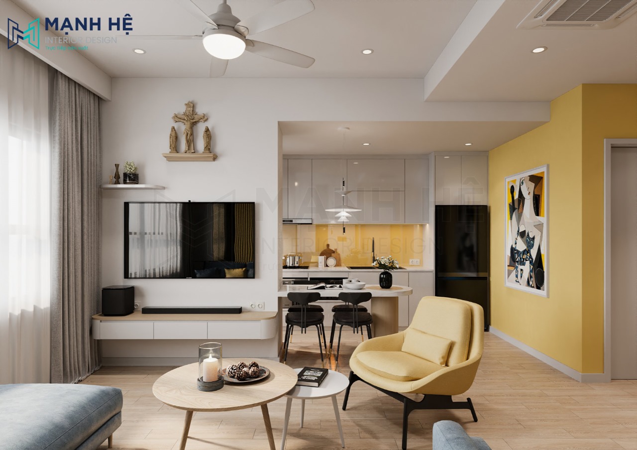 Kệ tủ tivi treo tường làm bằng gỗ công nghiệp đẹp hiện đại