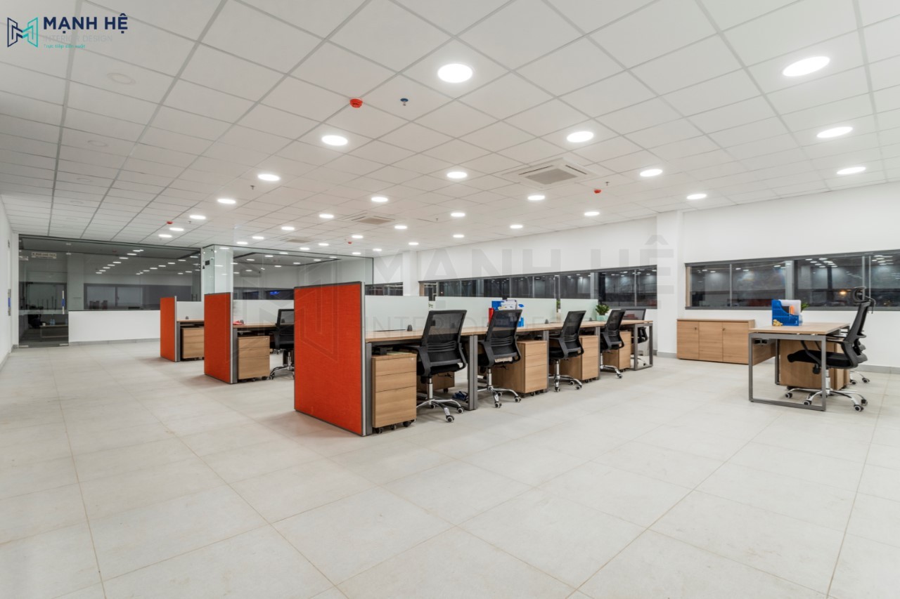 Thi công nội thất khu vực làm việc cho nhân viên
