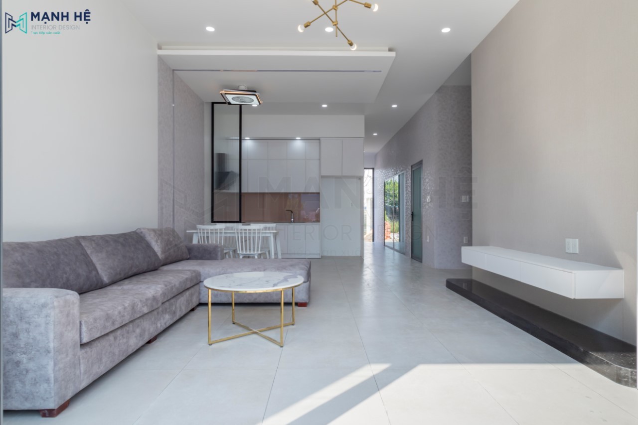 Thi công nội thất phòng khách hiện đại