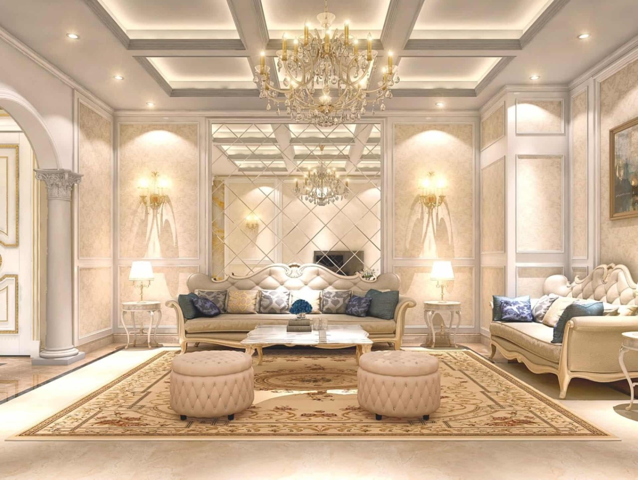 Nội thất biệt thự song lập tân cổ điển