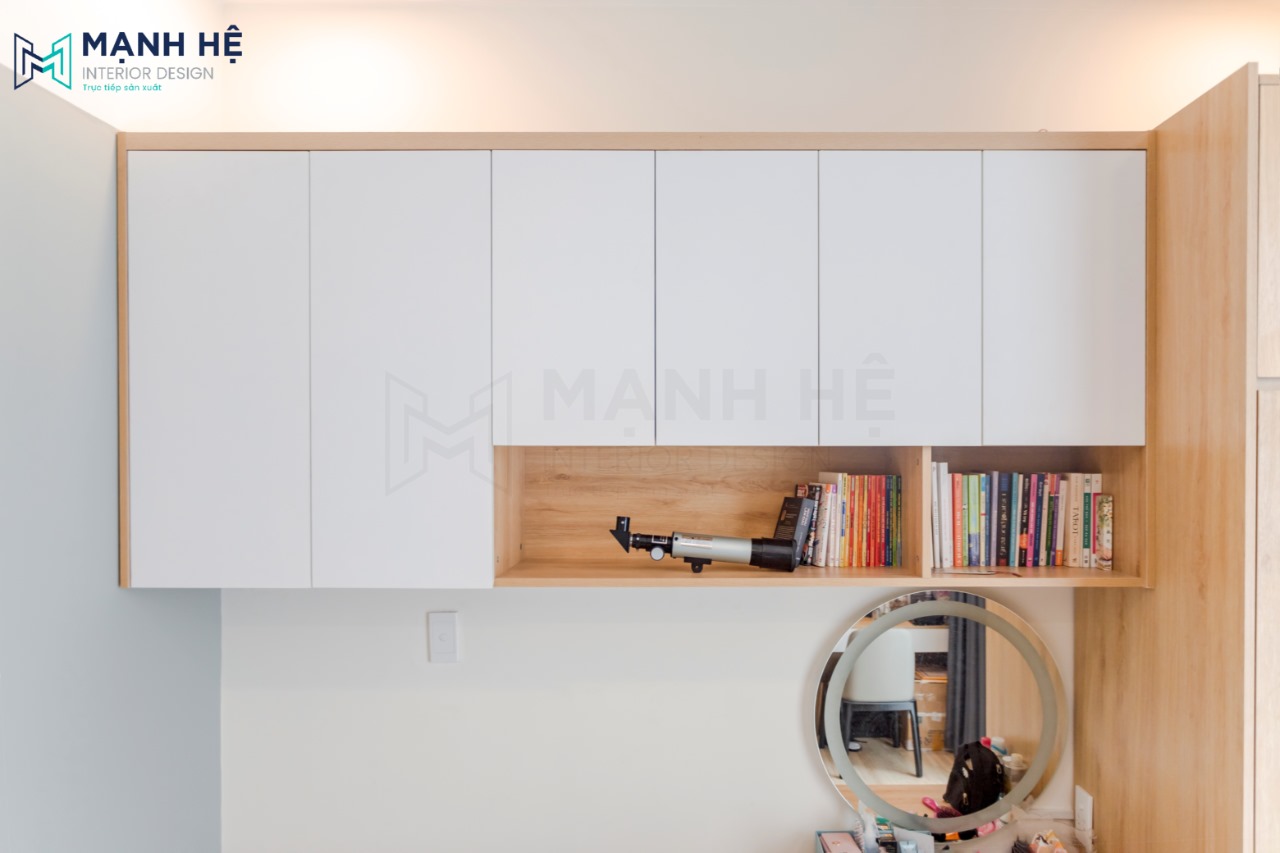 Tủ sách bố trí cao kịch trần tân dụng không gian tối đa