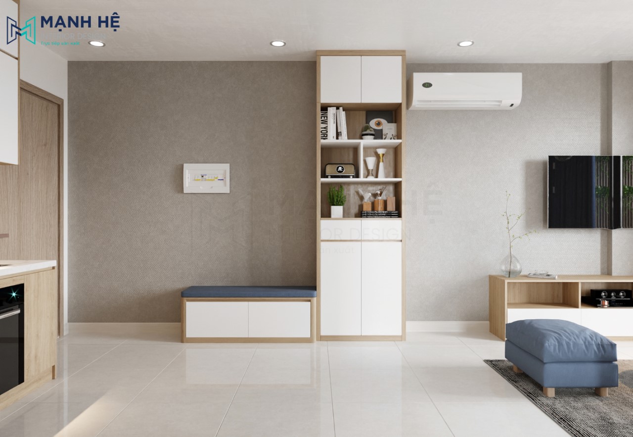 Tủ giày kịch trần giúp cất giữ giày dép gọn gàng, sạch sẽ