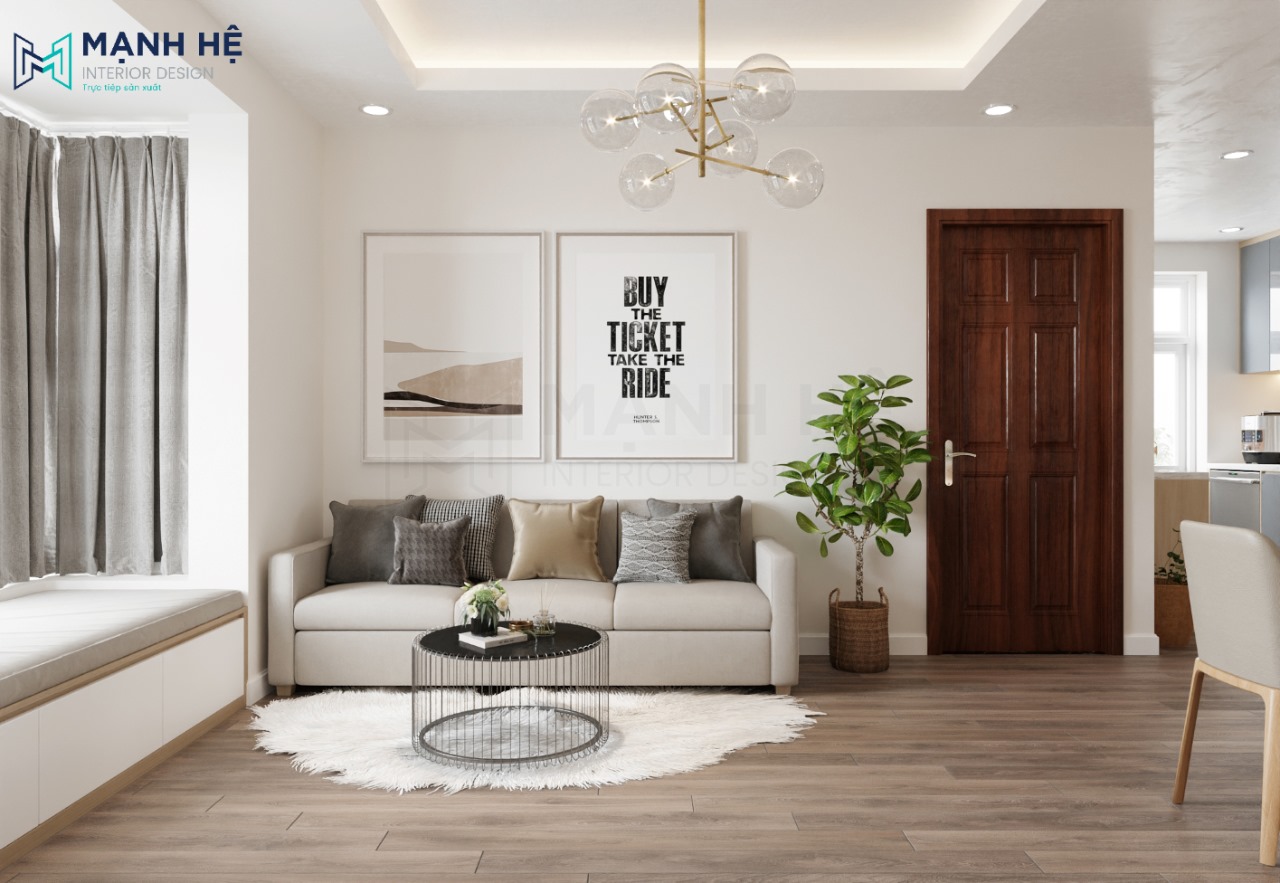Thiết kế nội thất phòng khách chung cư đẹp theo phong cách hiện đại