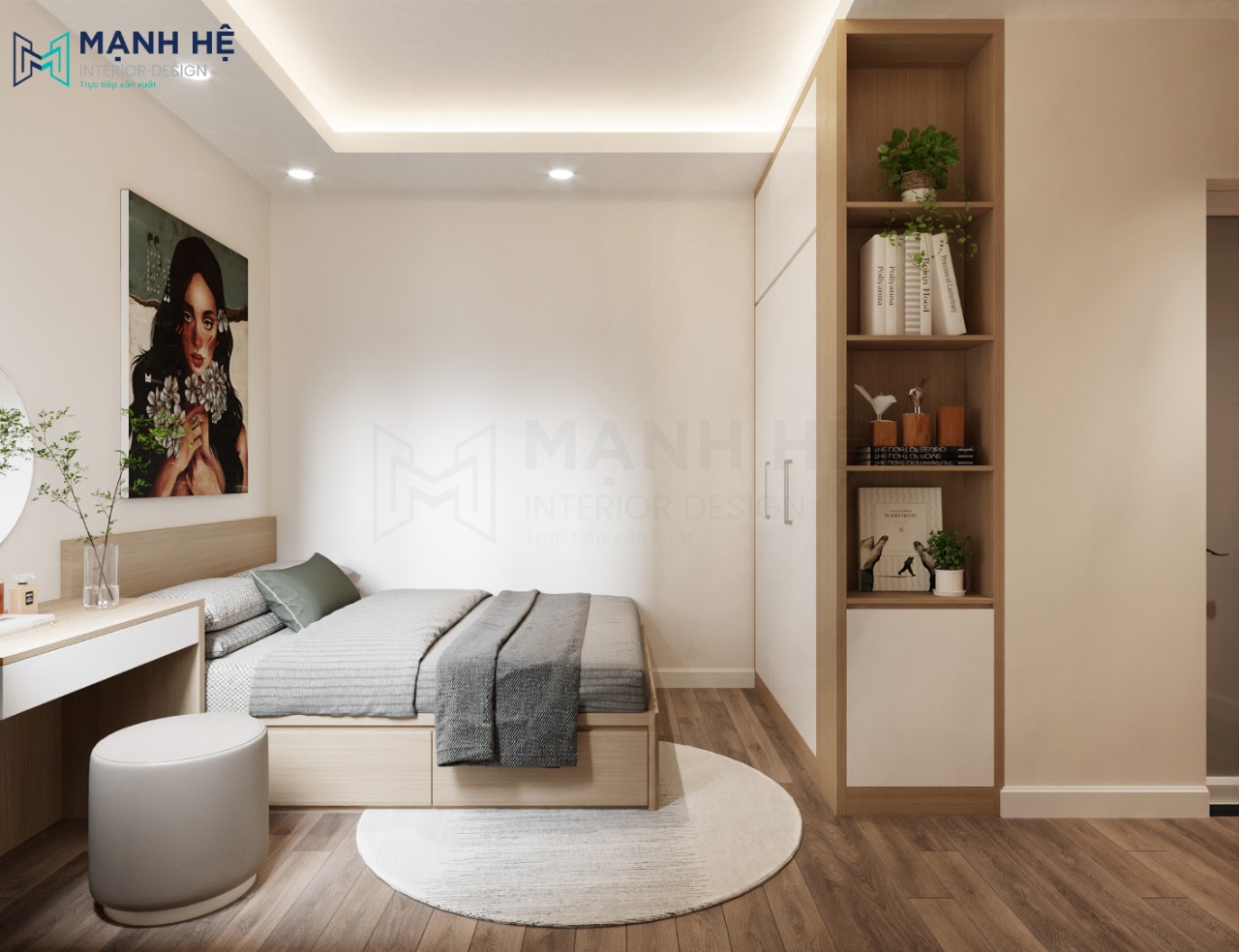 Sử dụng giường ngủ có hộc kéo để gia tăng không gian lưu trữ đồ đạc