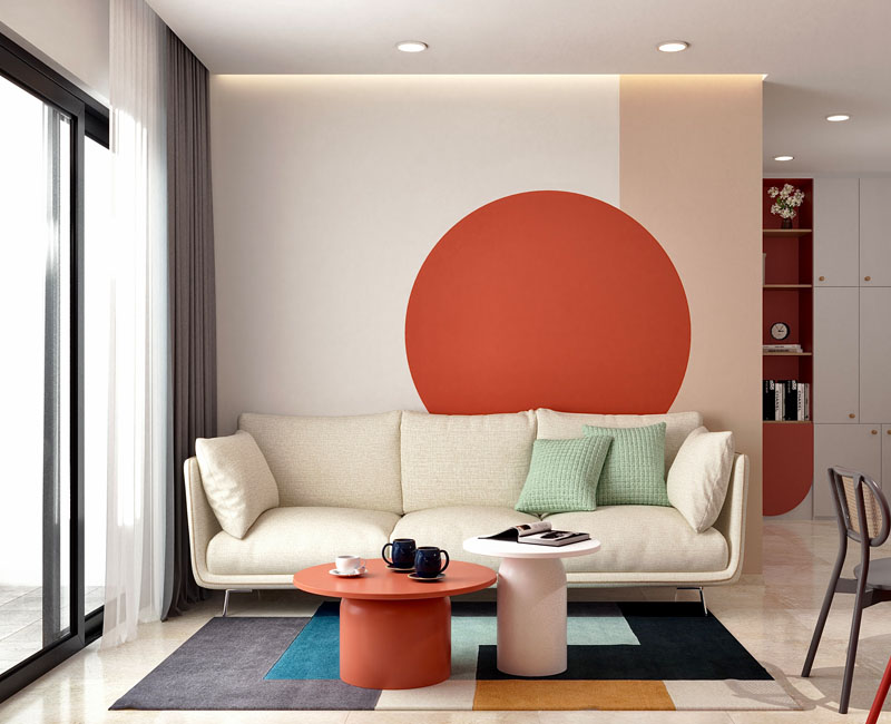 Phong cách Color Block là sự lựa chọn tối ưu để tạo nên không gian sống đậm chất nghệ thuật