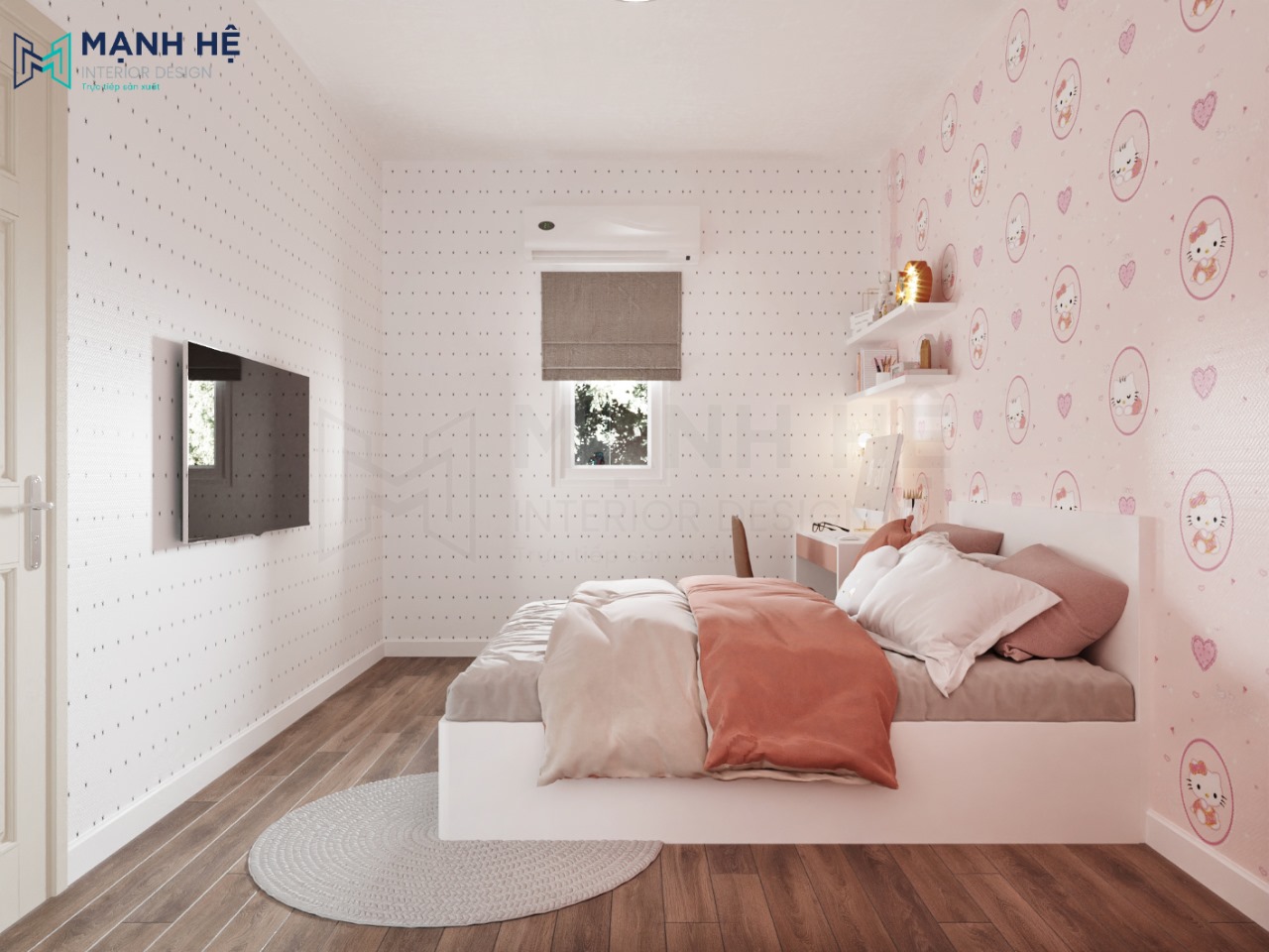 Sử dụng tivi treo tường dành cho không gian có diện tích nhỏ