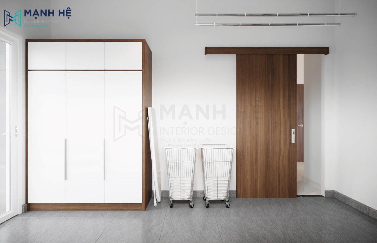 Tủ quần áo gỗ công nghiệp 6 cánh đẹp để chứa đồ sau giặt phơi