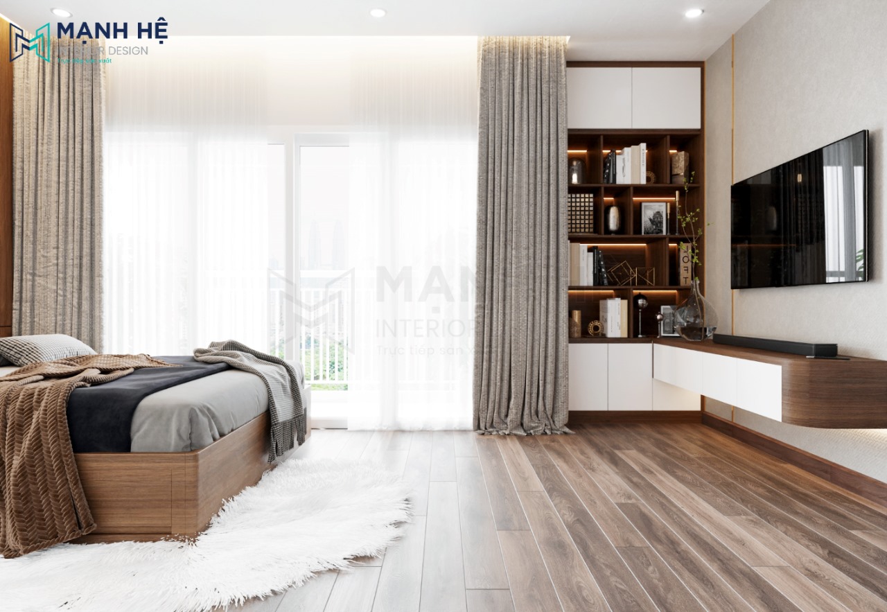 Thiết kế tủ trang trí âm tường giúp tối ưu không gian phòng ngủ nhỏ