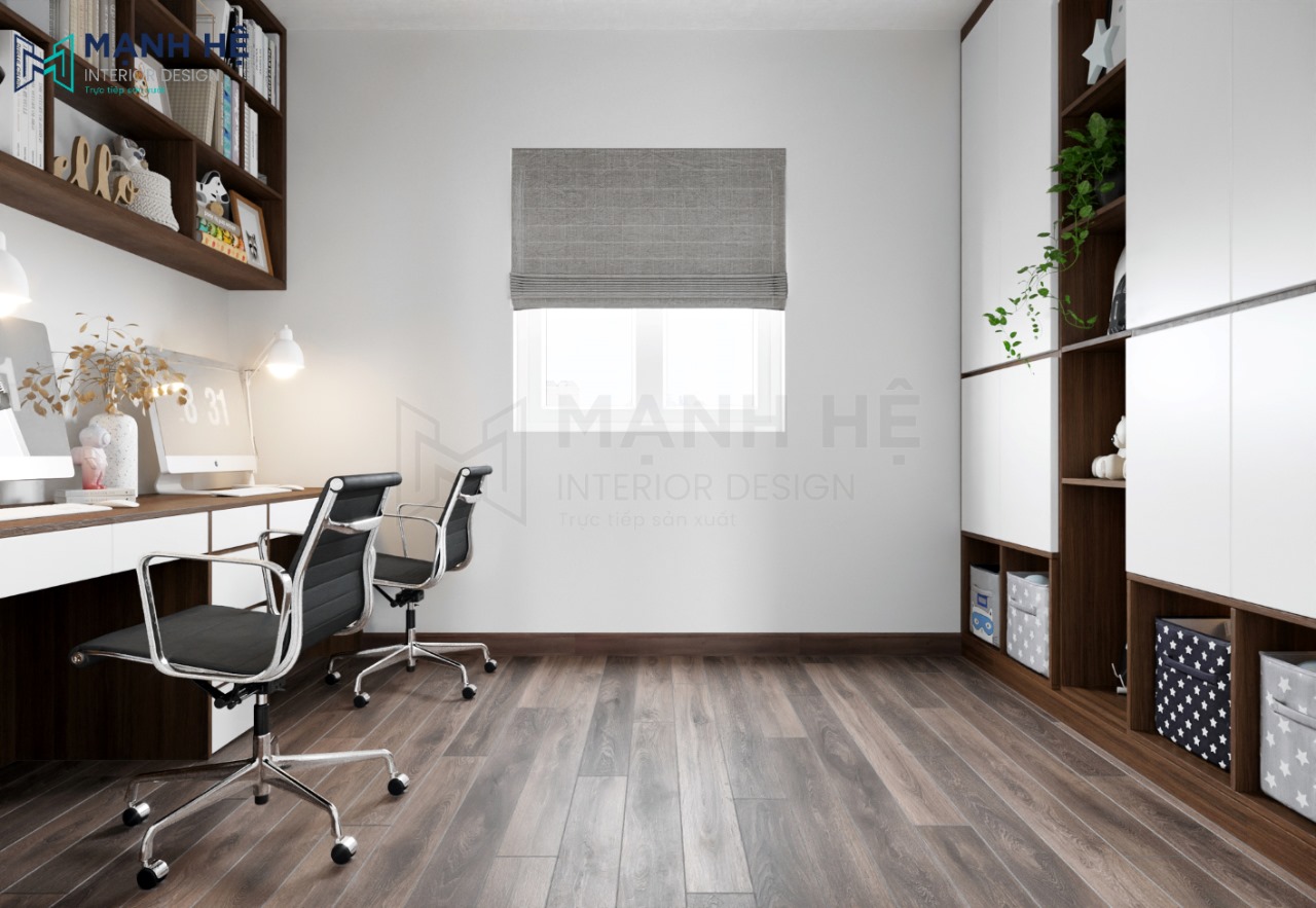 Tổng quan không gian phòng học cho bé có cửa sổ đón ánh sáng tự nhiên