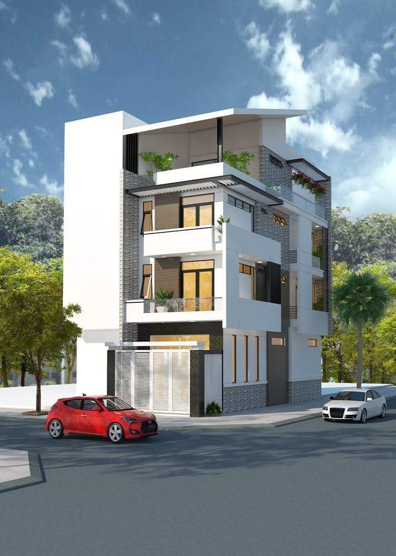Thiết kế nhà 2 mặt tiền vô cùng thu hút người nhìn