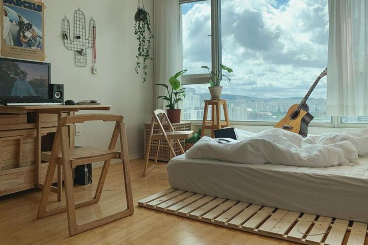 Phong cách decor phòng ngủ gỗ tự nhiên lãng mạng