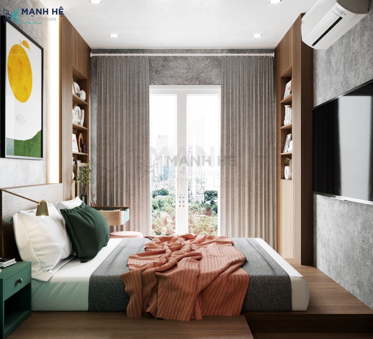 Tối ưu ánh sáng phòng ngủ nhờ hệ thống rèm cửa