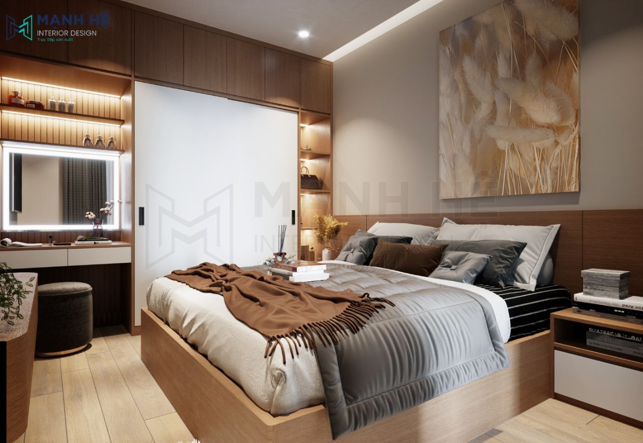 Hệ tủ quần áo gỗ công nghiệp cánh lùa