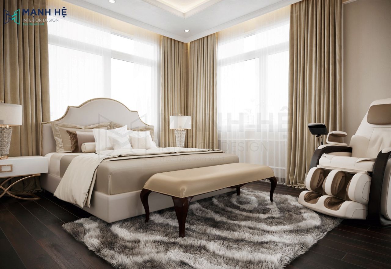 Tối ưu ánh sáng phòng ngủ nhờ thiết kế rèm 2 lớp