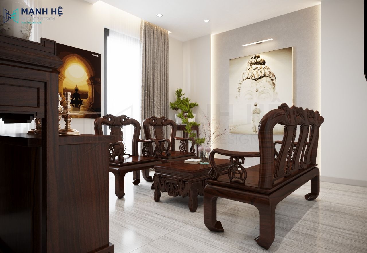 Thêm tranh vẽ treo tường cho phòng thờ thêm ấn tượng