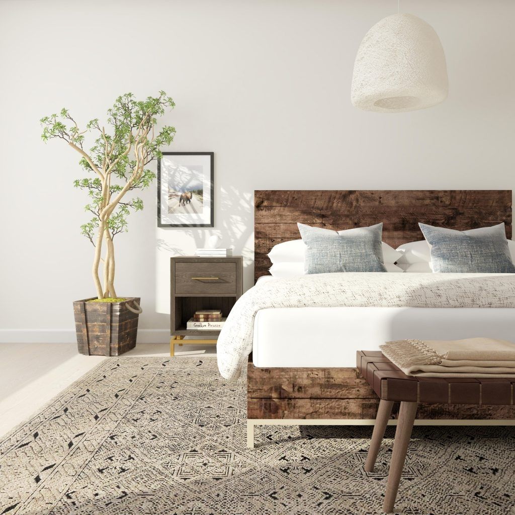 Decor phòng ngủ chill nhỏ theo phong cách mộc mạc, gần gũi