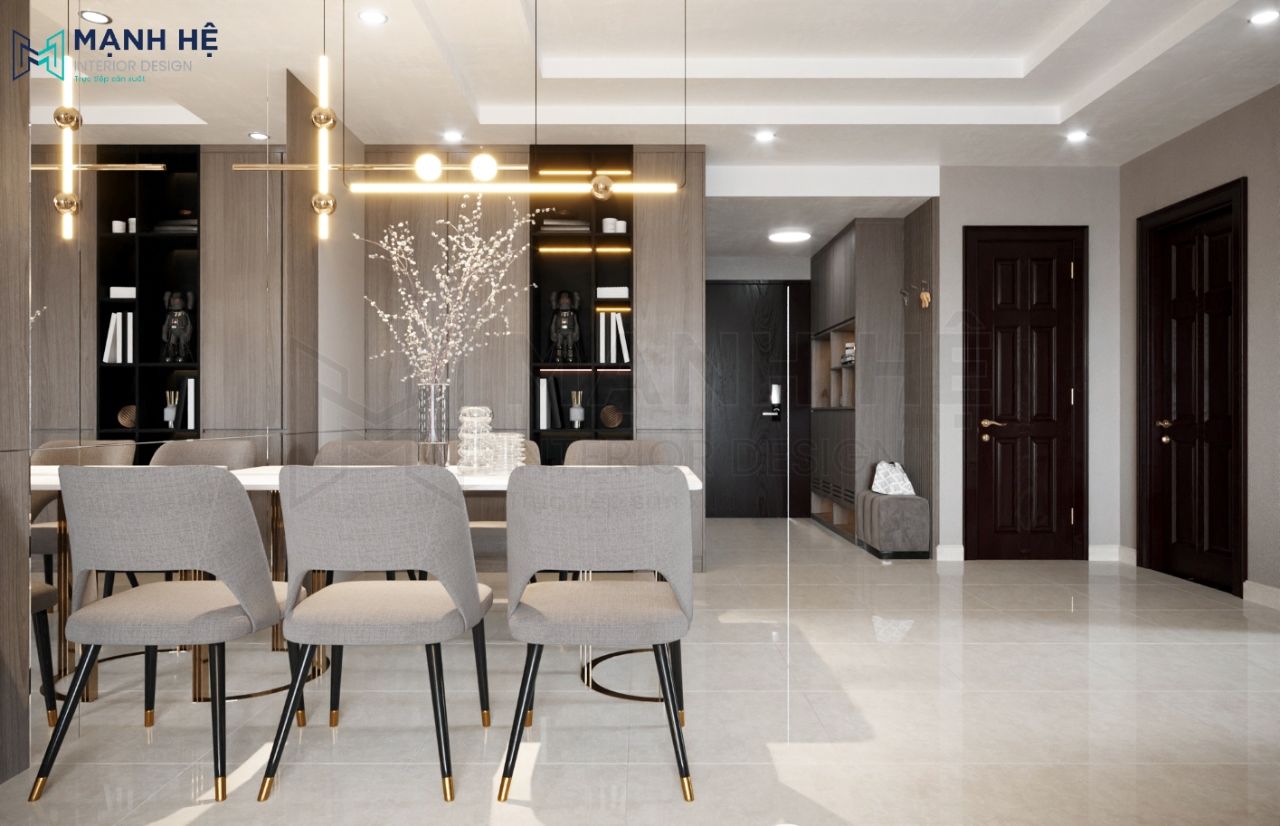 Thiết kế phòng khách liền bếp tiện nghi giúp tối ưu diện tích căn nhà