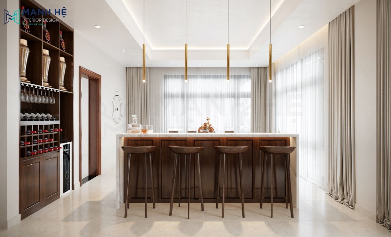 Đảo bếp kết hợp quầy bar