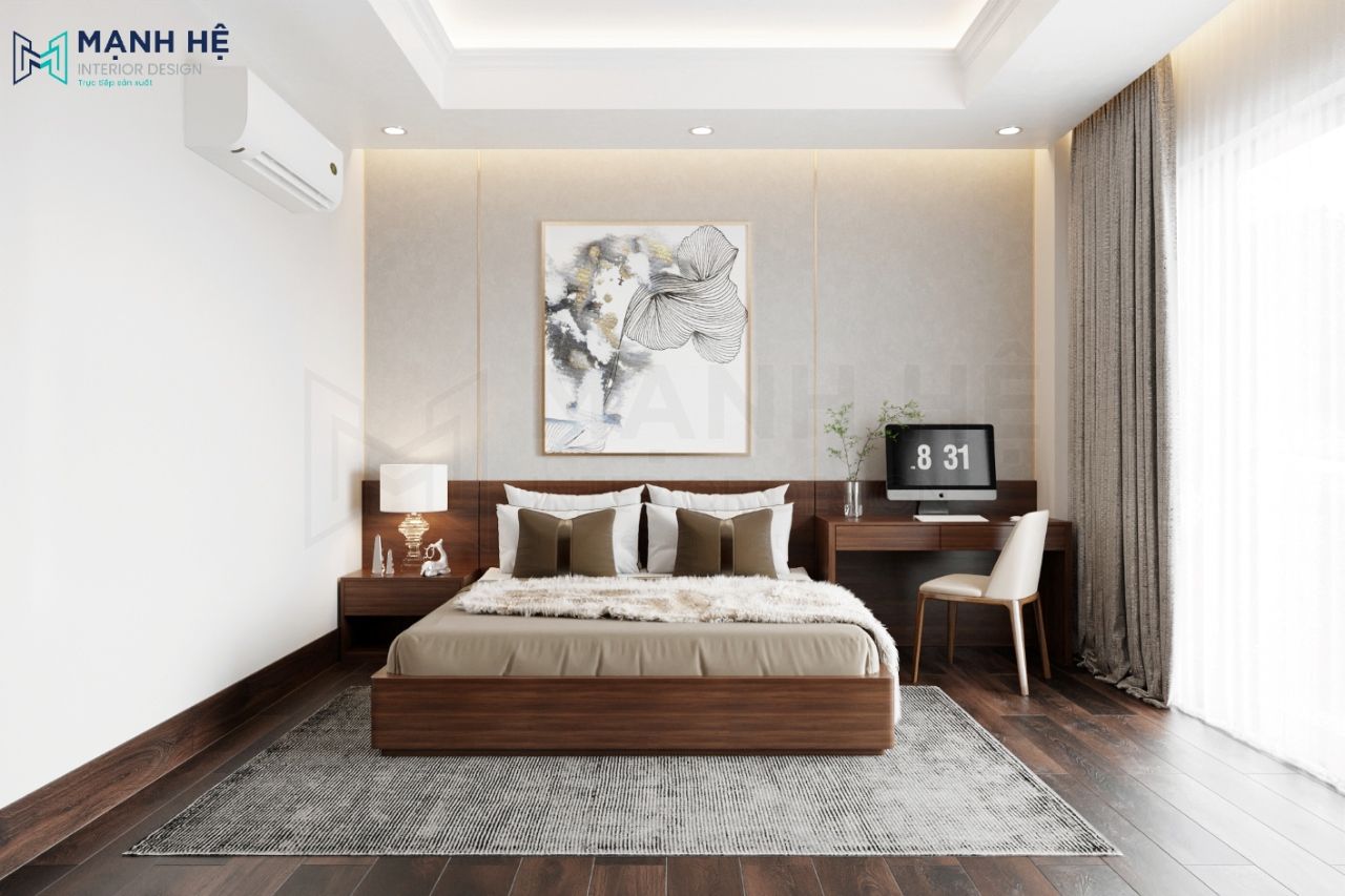Nội thất phòng ngủ 01 có phần tương đối giống với 2 phòng ngủ trên