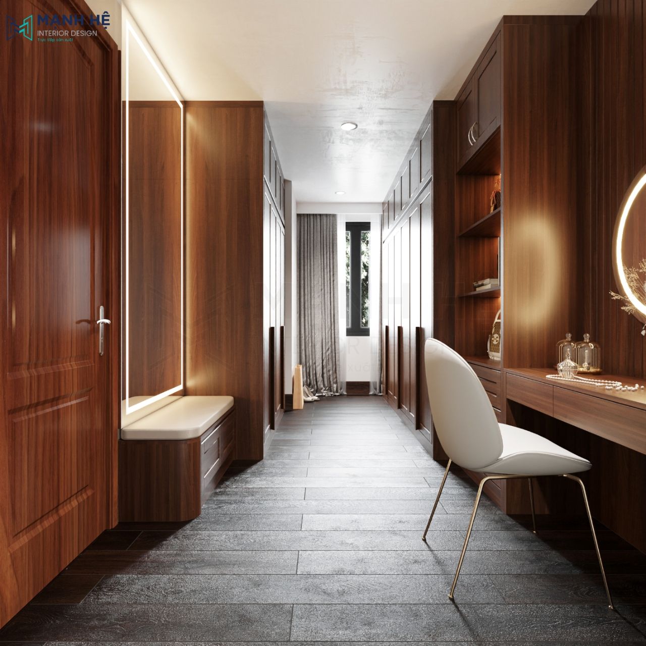 Chiều sâu phòng ngủ 01 toát lên được vẻ sang trọng và rộng rãi