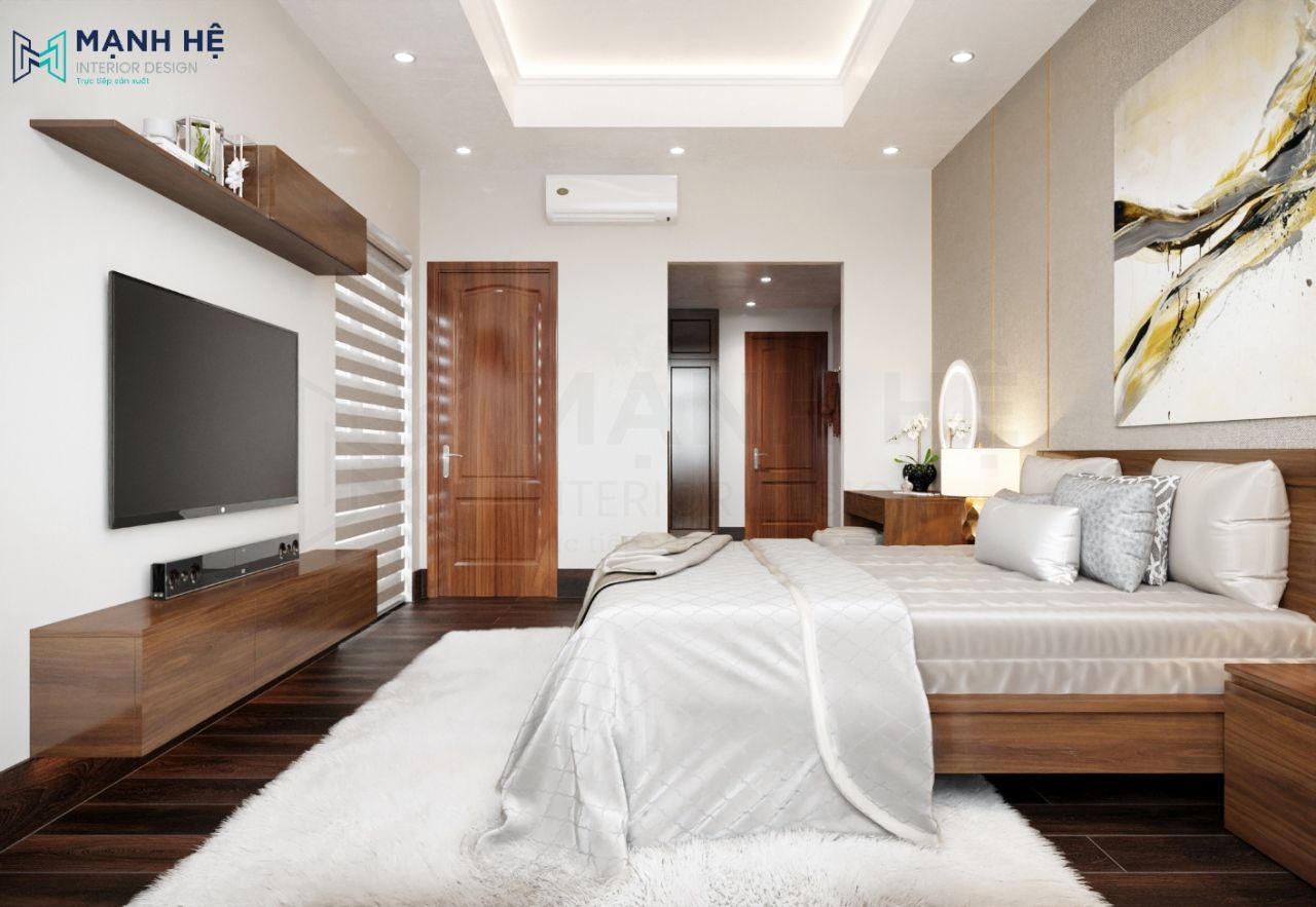 Phòng ngủ master với thiết kế toilet bên trong rất tiện nghi