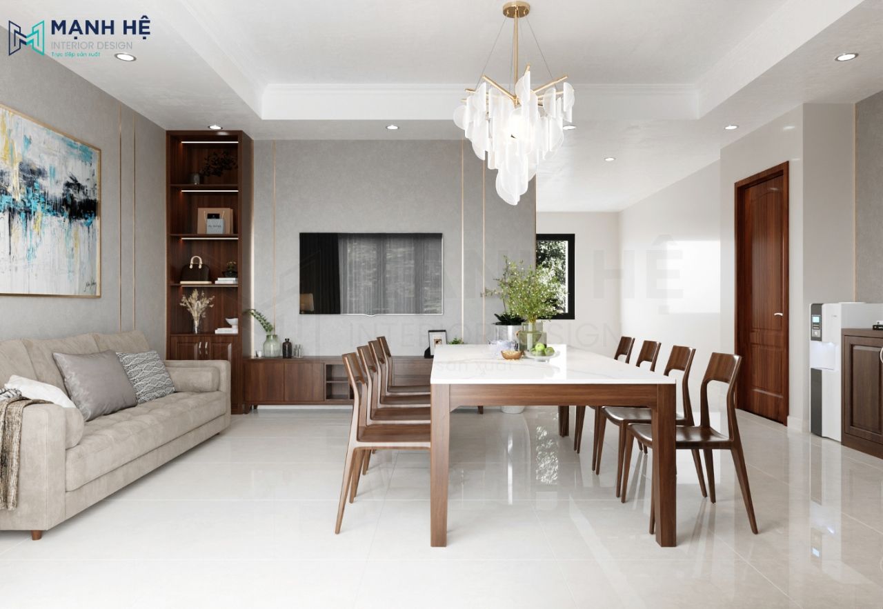 Ghế sofa chữ I đặt sát tường