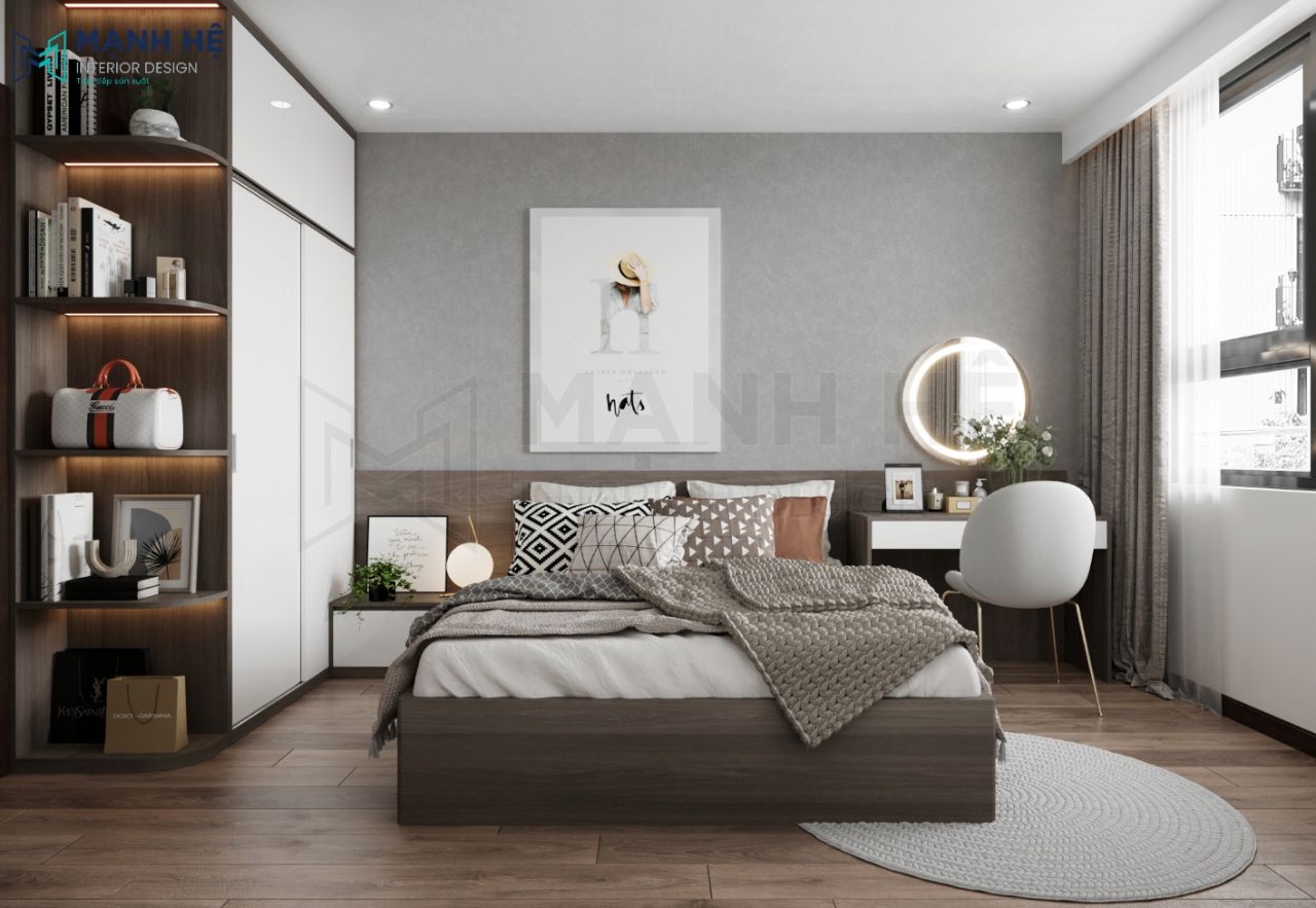 Phong cách phòng ngủ hiện đại mang cảm giác gần gũi, ấm áp