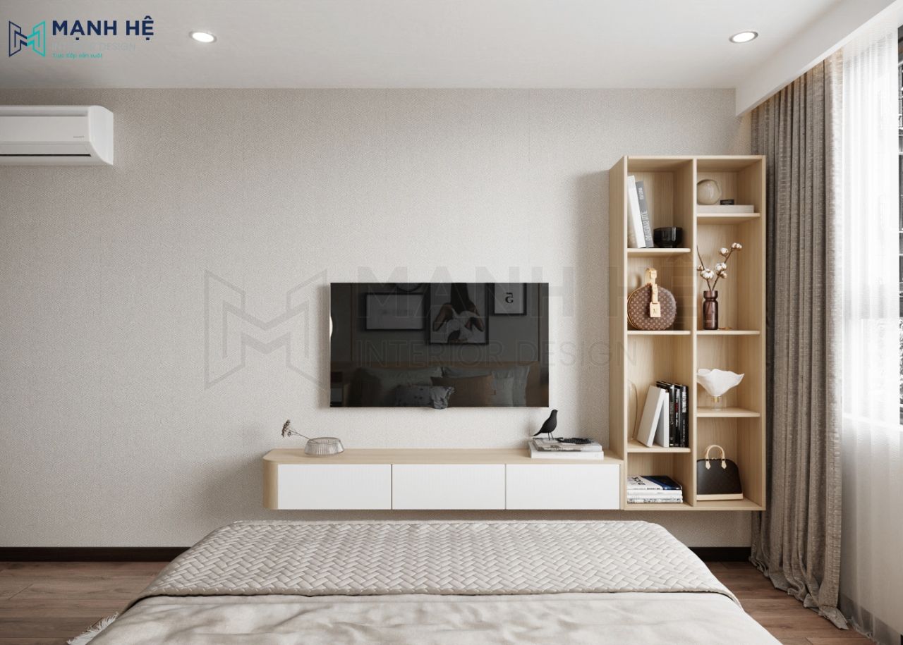 Tủ trang trí nhỏ gọn, trưng bày các  món đồ đẹp mắt