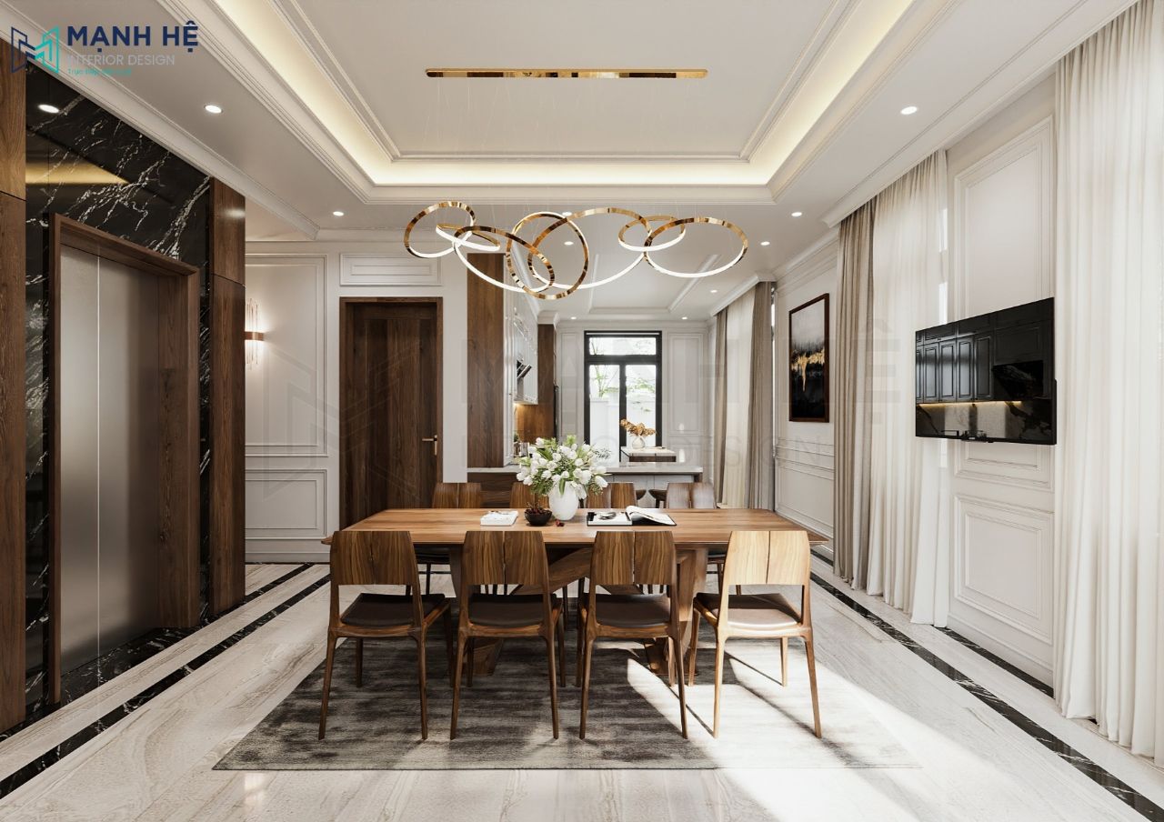 Không gian tràn ngập ánh nắng với thiết kế rèm cửa 2 lớp tao nhã, thanh lịch