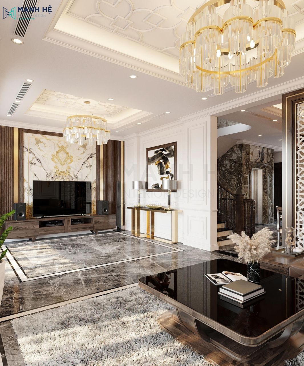 Kệ tivi gỗ đẹp hiện đại cho không gian phòng khách