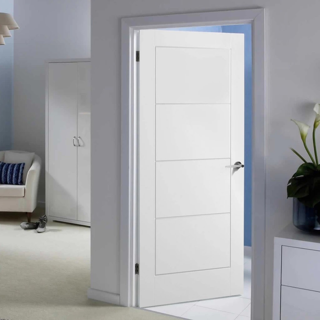Cửa phòng ngủ bằng nhựa lõi thép tăng tính thẩm mỹ và độ hiện đại của căn phòng