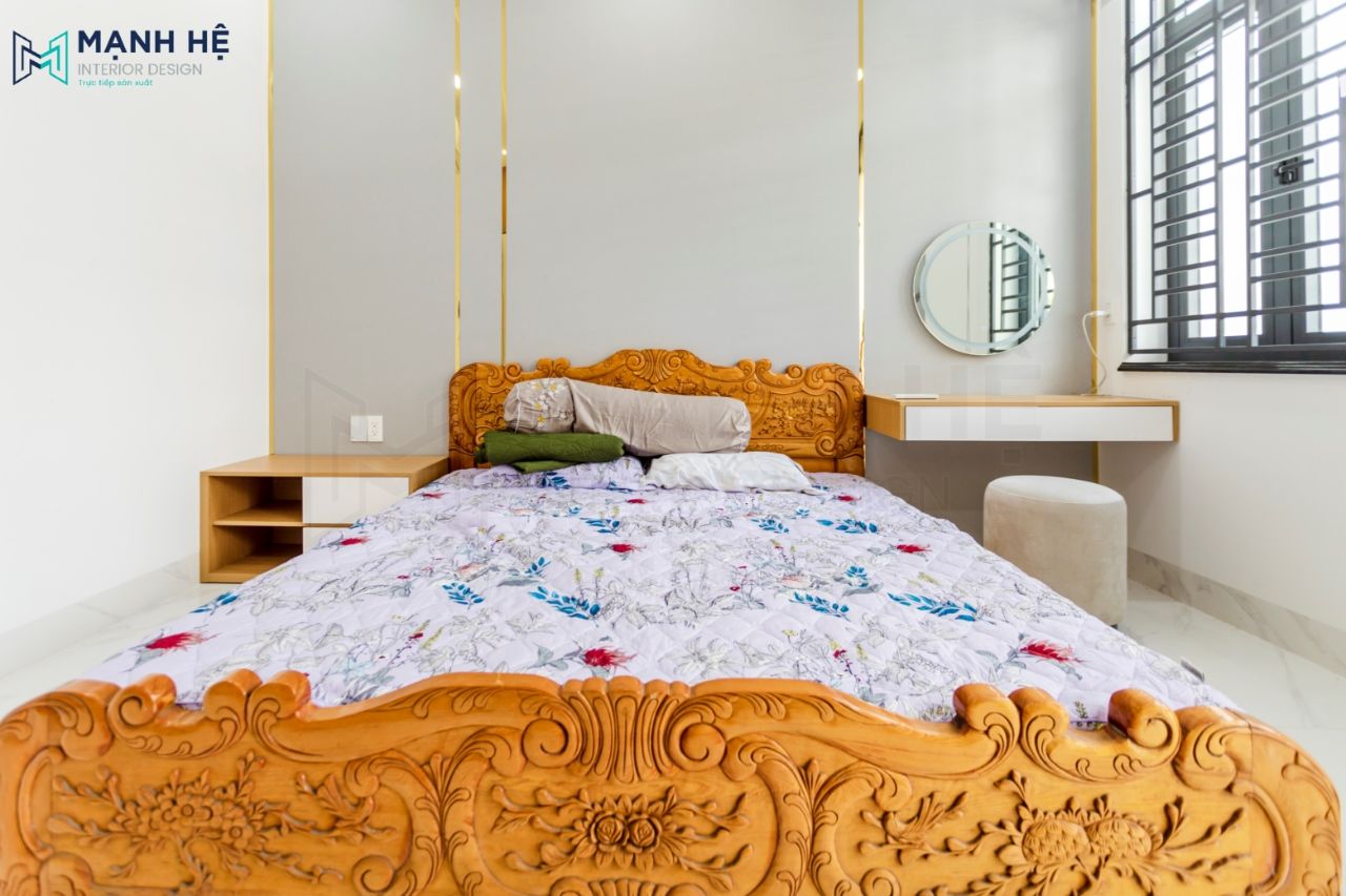 Giường ngủ được thiết kế mềm mại, uyển chuyển, thanh lịch