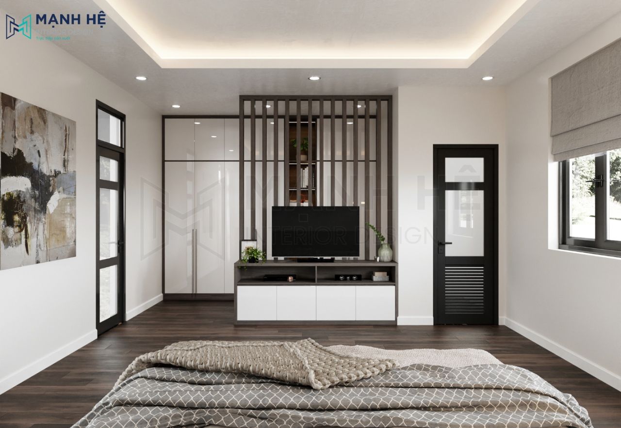 Thiết kế vách lam gỗ tạo điểm nhấn độc đáo, ngăn cách không gian