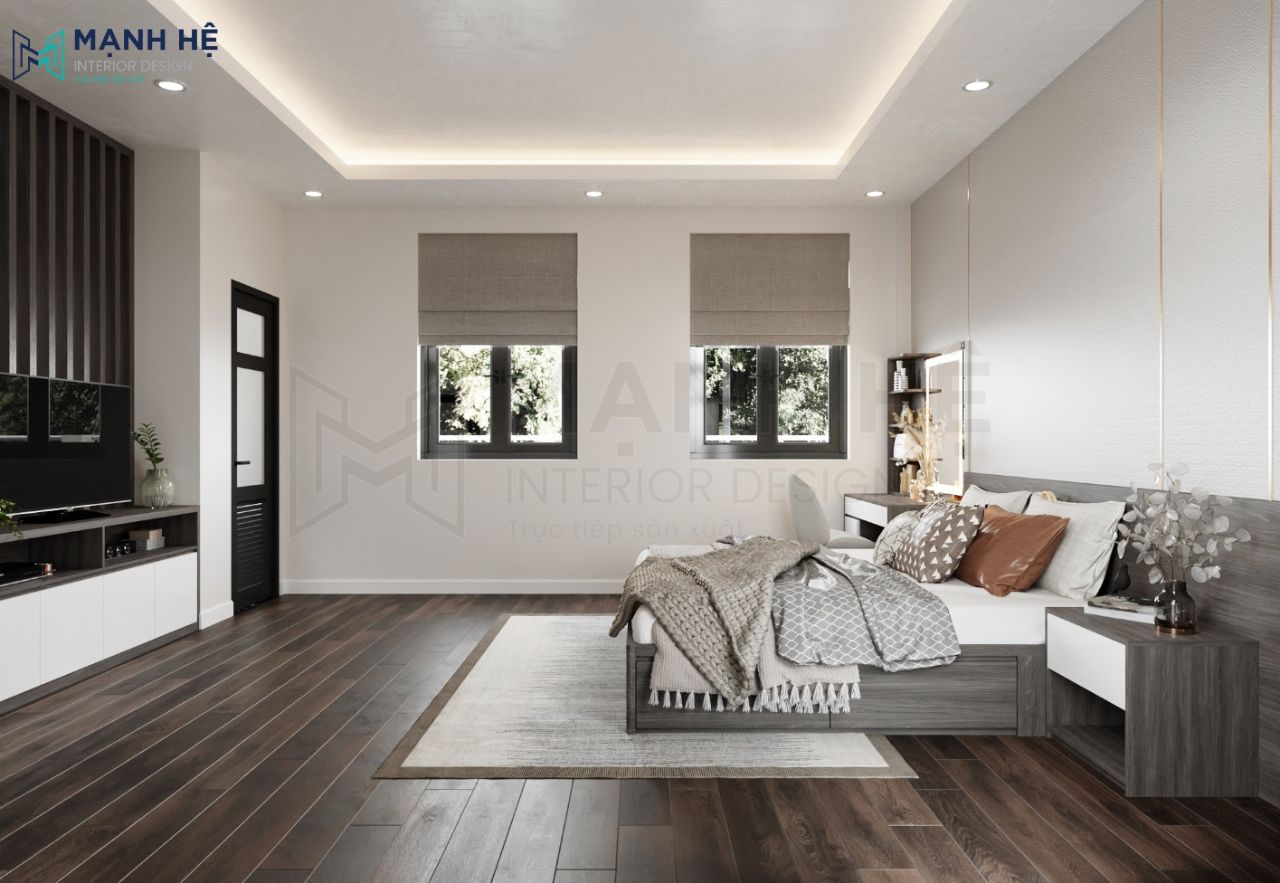 Thiết kế cửa sổ với rèm cửa roman giúp tối ưu ánh sáng tự nhiên