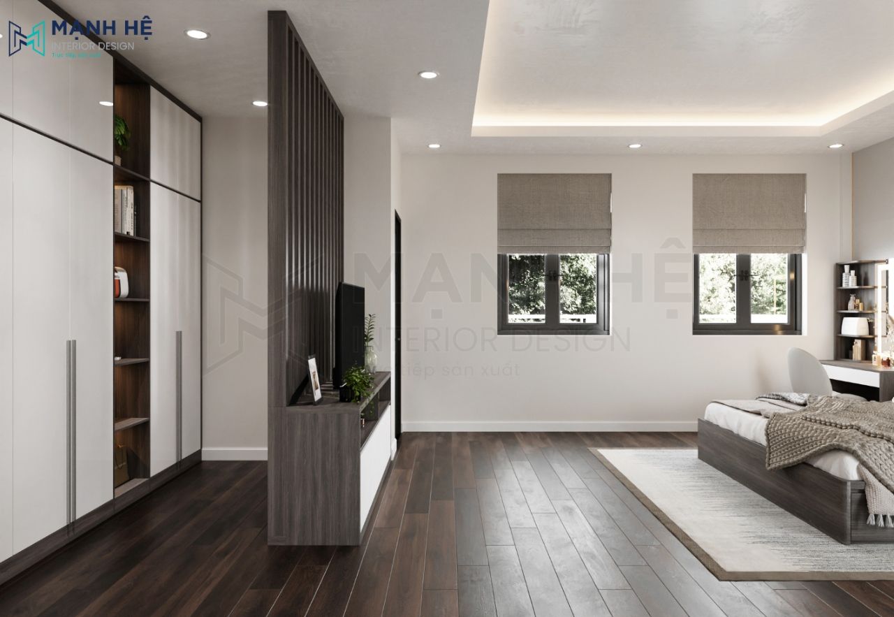 Thiết kế vách lam gỗ tạo điểm nhấn độc đáo, ngăn cách khôn