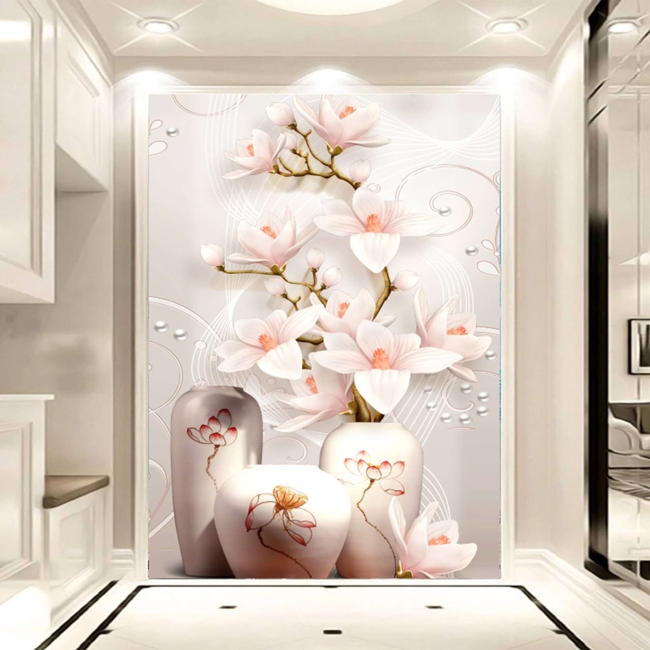 Tranh dán tường 3D giúp tăng tính thẩm mỹ cho ngôi nhà