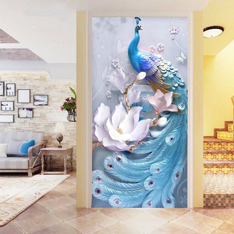 Tranh dán tường 3D PP thường được trang trí ở các quán cà phê, trà sữa. quán ăn