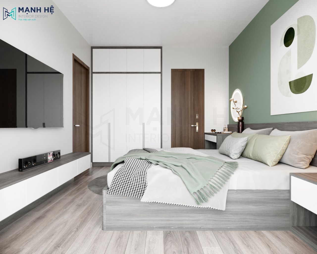 Tủ quần áo cánh mở cao đụng trần