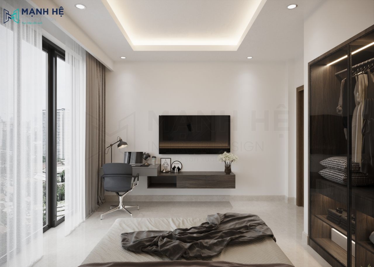 Kệ tivi gỗ công nghiệp màu nâu xám sang trọng