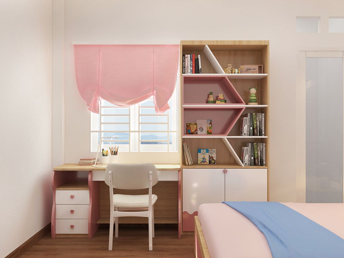 Mẫu trang trí cửa sổ phòng bé.