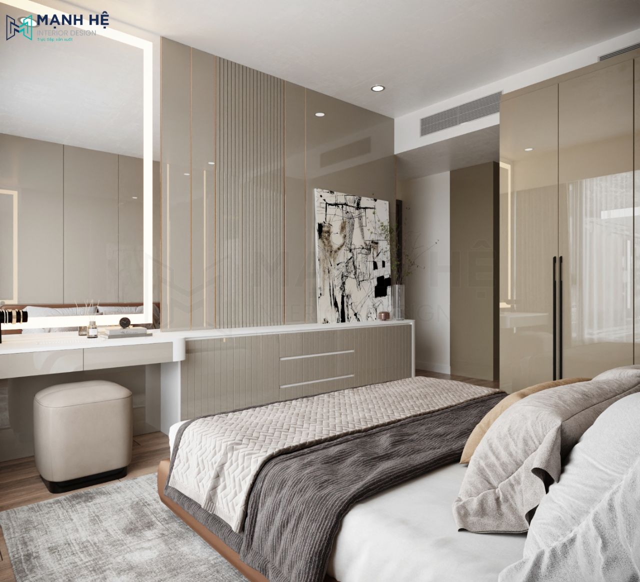 Hệ tủ chứa đồ rộng trẻ trung và hiện đại