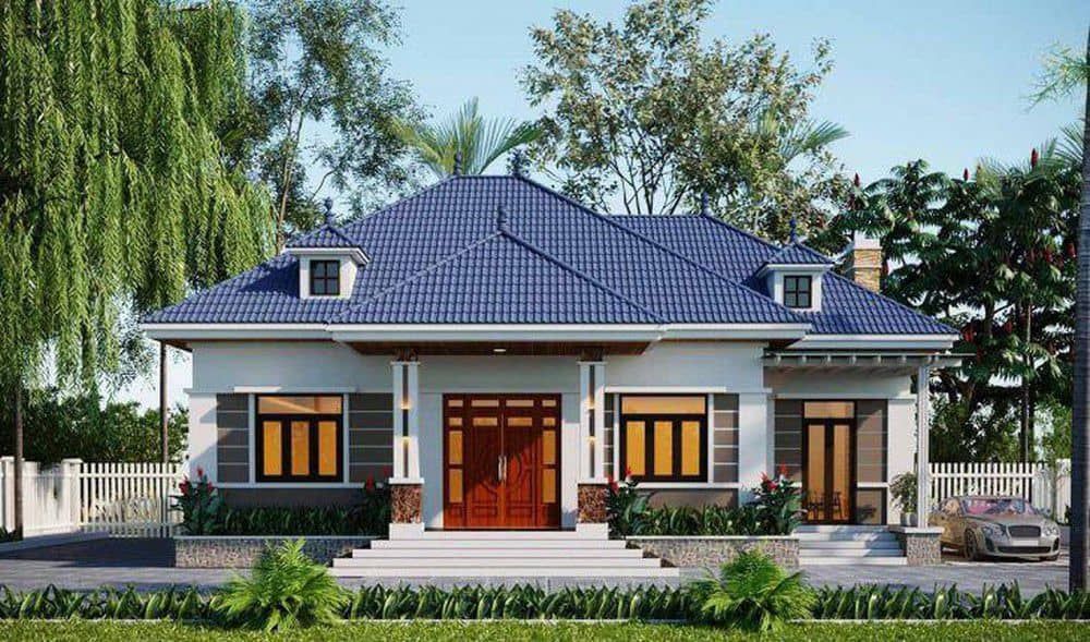 Thiết kế nhà cấp 4 mái thái 3 phòng ngủ 120m2 hiện đại, tinh tế