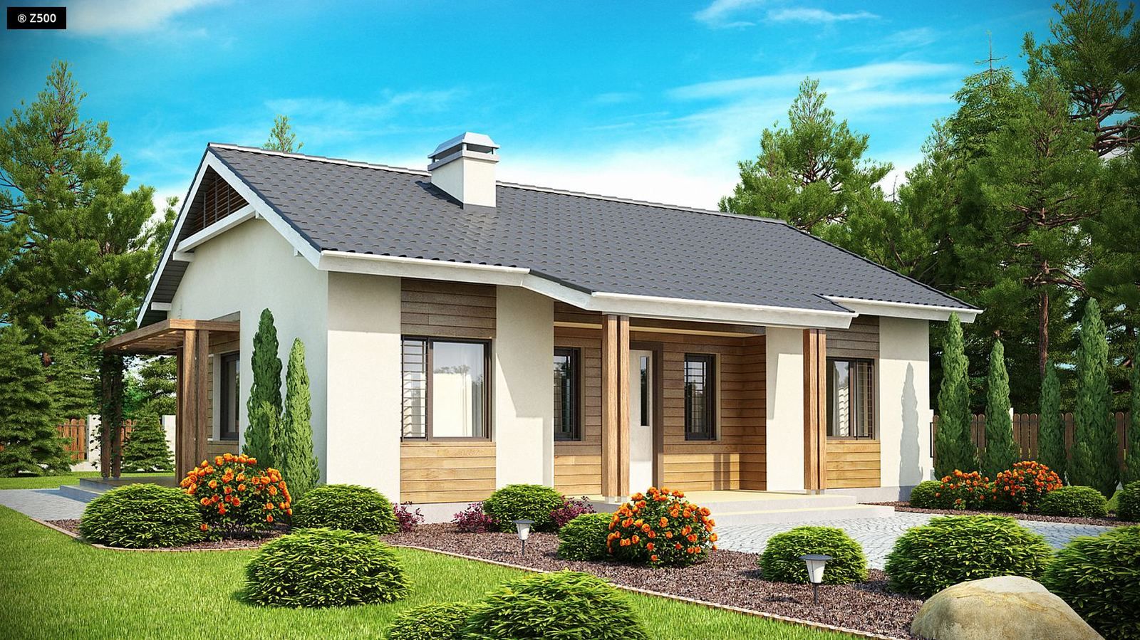 Mẫu nhà cấp 4 mái thái 3 phòng ngủ đẹp