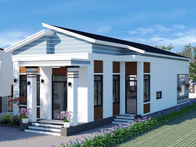 Ưu điểm của nhà cấp 4 mái thái 3 phòng ngủ tông trắng có sân